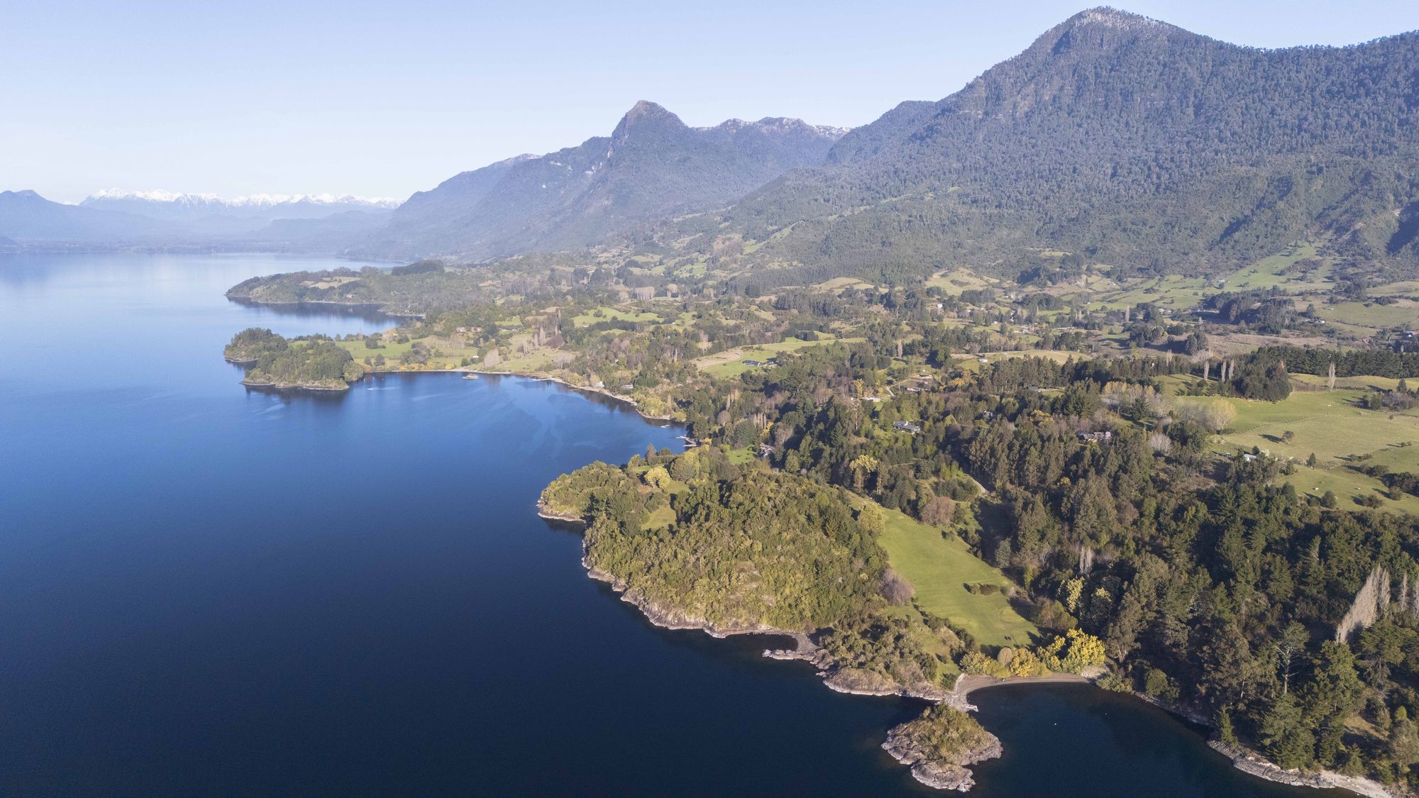 Vista aérea del Lago Ranco